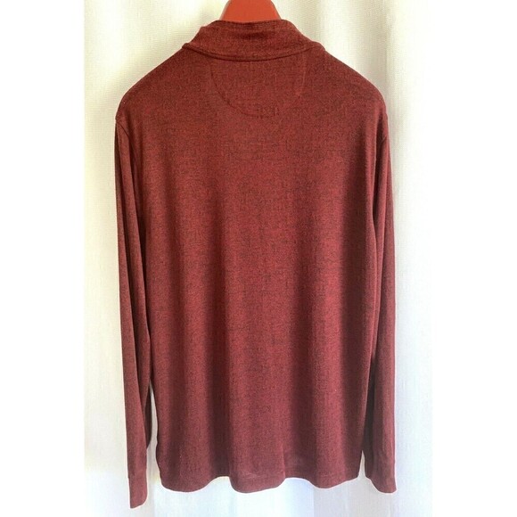 Club Room Mens Burgundy 1/4 Zip Sweater Sz M Pullover Stretch Golf Fall Macy's - Picture 6 of 6